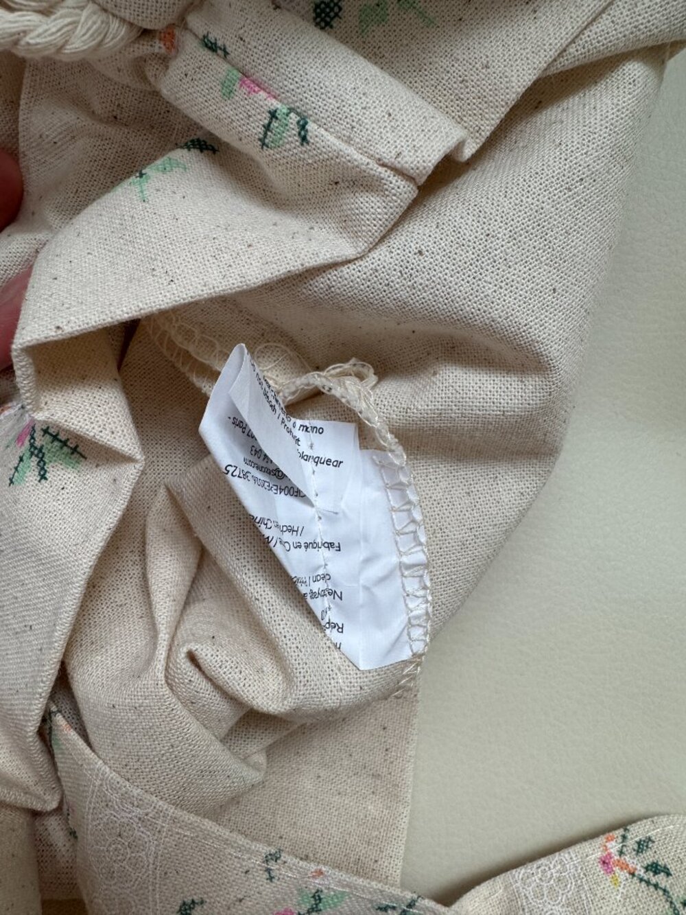 Sézane x Sea New York limited edition embroidery floral drawstring tote bag NWOT - Picture 6 of 7